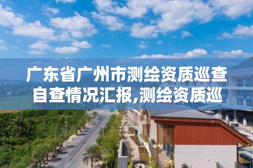 廣東省廣州市測繪資質巡查自查情況匯報,測繪資質巡查整改報告。