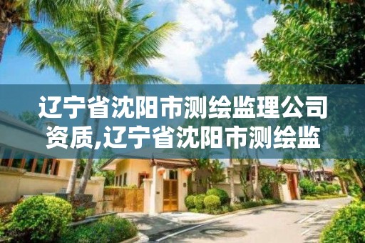 遼寧省沈陽市測繪監理公司資質,遼寧省沈陽市測繪監理公司資質公示