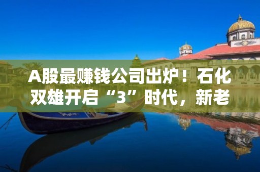 A股最賺錢公司出爐！石化雙雄開啟“3”時代，新老能源攜手發力，醫藥“霸榜”營收增速榜