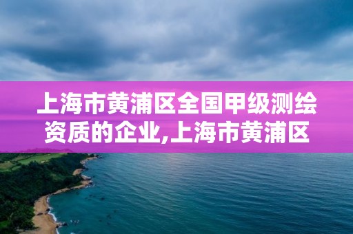 上海市黃浦區全國甲級測繪資質的企業,上海市黃浦區全國甲級測繪資質的企業有幾家