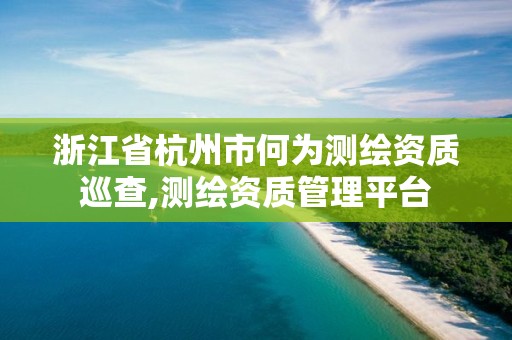 浙江省杭州市何為測繪資質巡查,測繪資質管理平臺