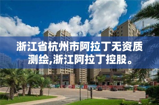 浙江省杭州市阿拉丁無資質(zhì)測繪,浙江阿拉丁控股。