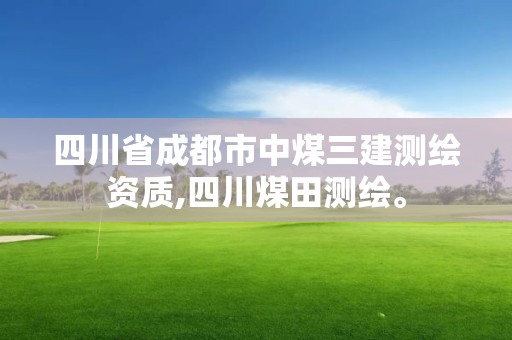 四川省成都市中煤三建測繪資質,四川煤田測繪。