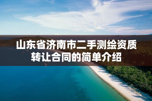 山東省濟南市二手測繪資質轉讓合同的簡單介紹