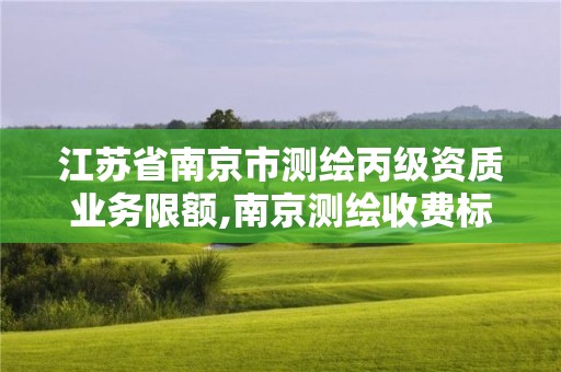 江蘇省南京市測繪丙級資質(zhì)業(yè)務限額,南京測繪收費標準