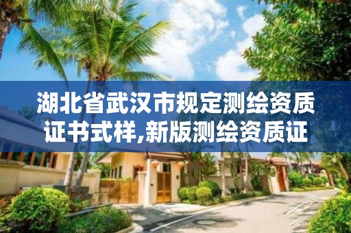 湖北省武漢市規定測繪資質證書式樣,新版測繪資質證書。