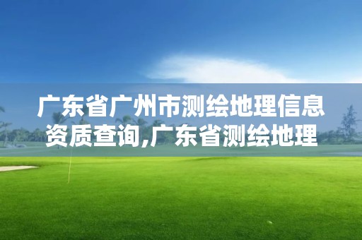 廣東省廣州市測繪地理信息資質查詢,廣東省測繪地理信息監管與服務平臺。