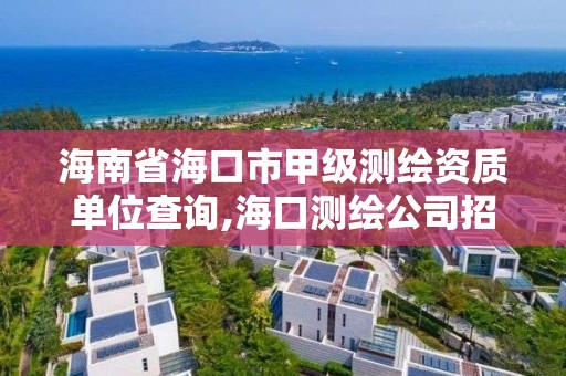 海南省海口市甲級測繪資質(zhì)單位查詢,海口測繪公司招聘