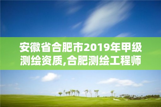 安徽省合肥市2019年甲級測繪資質,合肥測繪工程師