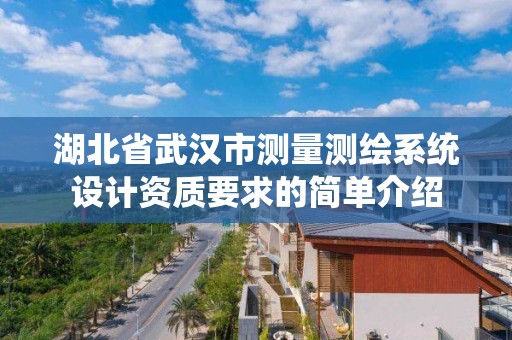 湖北省武漢市測量測繪系統設計資質要求的簡單介紹