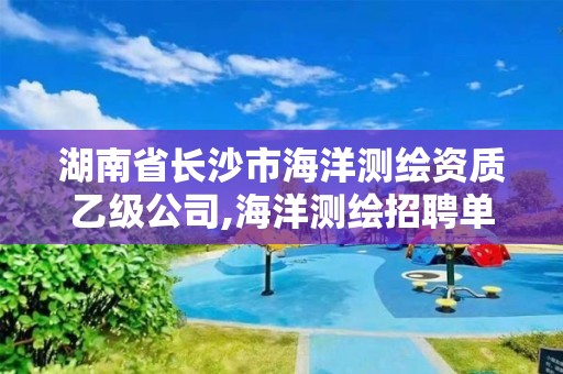 湖南省長沙市海洋測繪資質乙級公司,海洋測繪招聘單位