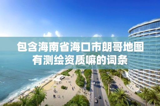 包含海南省海口市朗哥地圖有測(cè)繪資質(zhì)嘛的詞條