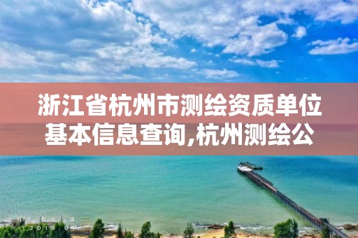 浙江省杭州市測(cè)繪資質(zhì)單位基本信息查詢,杭州測(cè)繪公司有哪幾家