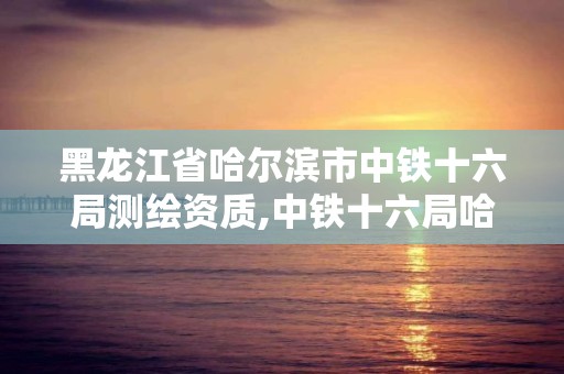 黑龍江省哈爾濱市中鐵十六局測繪資質,中鐵十六局哈爾濱分局在哪里