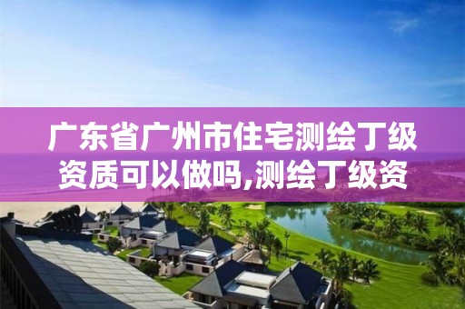 廣東省廣州市住宅測繪丁級資質可以做嗎,測繪丁級資質全套申請文件。