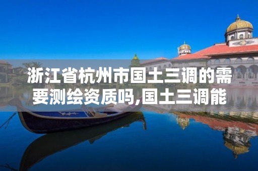 浙江省杭州市國土三調(diào)的需要測繪資質(zhì)嗎,國土三調(diào)能賺多少錢。