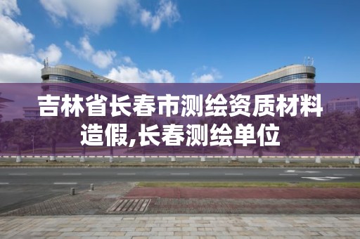 吉林省長春市測繪資質材料造假,長春測繪單位