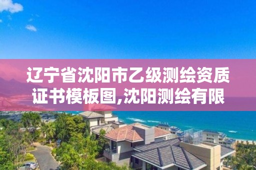 遼寧省沈陽市乙級測繪資質證書模板圖,沈陽測繪有限公司