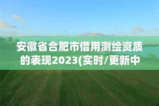 安徽省合肥市借用測繪資質(zhì)的表現(xiàn)2023(實(shí)時/更新中)