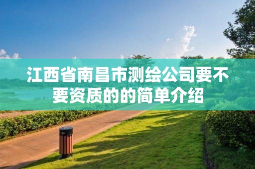 江西省南昌市測繪公司要不要資質的的簡單介紹