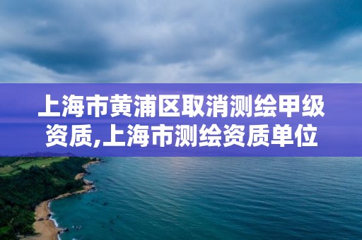 上海市黃浦區(qū)取消測(cè)繪甲級(jí)資質(zhì),上海市測(cè)繪資質(zhì)單位名單