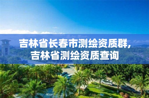 吉林省長春市測繪資質群,吉林省測繪資質查詢