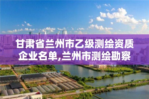 甘肅省蘭州市乙級測繪資質企業名單,蘭州市測繪勘察研究院