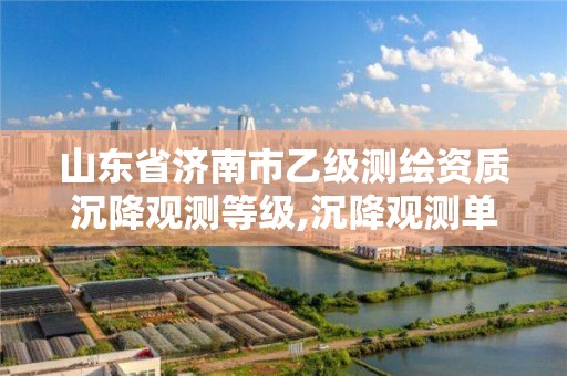 山東省濟南市乙級測繪資質沉降觀測等級,沉降觀測單位資質