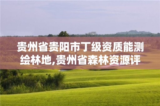 貴州省貴陽市丁級資質能測繪林地,貴州省森林資源評估收費標準