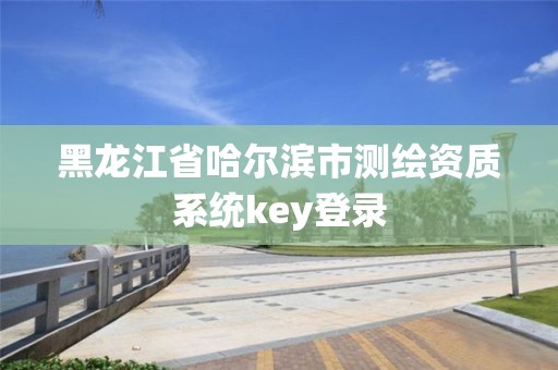 黑龍江省哈爾濱市測繪資質系統key登錄