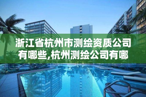 浙江省杭州市測繪資質公司有哪些,杭州測繪公司有哪幾家