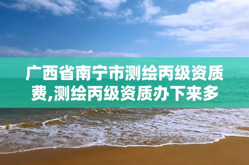 廣西省南寧市測繪丙級資質費,測繪丙級資質辦下來多少錢