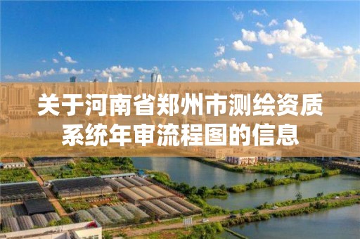 關于河南省鄭州市測繪資質系統年審流程圖的信息