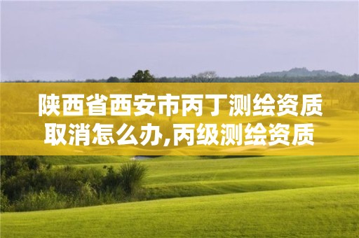 陜西省西安市丙丁測繪資質取消怎么辦,丙級測繪資質申請條件。