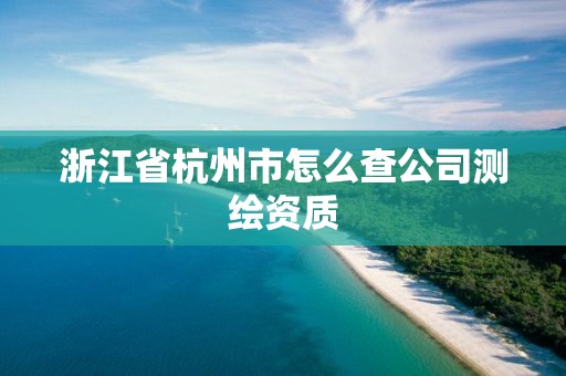 浙江省杭州市怎么查公司測繪資質