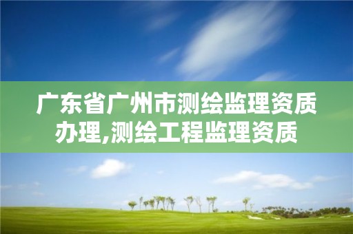 廣東省廣州市測繪監(jiān)理資質(zhì)辦理,測繪工程監(jiān)理資質(zhì)