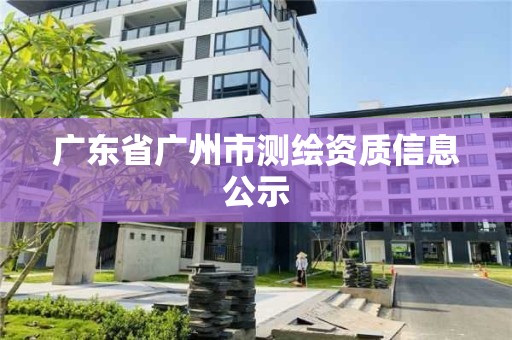 廣東省廣州市測繪資質信息公示