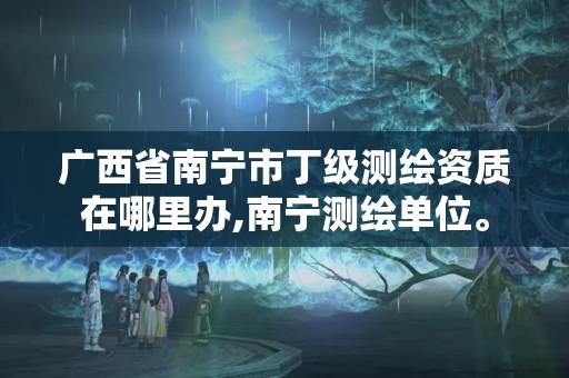 廣西省南寧市丁級測繪資質(zhì)在哪里辦,南寧測繪單位。