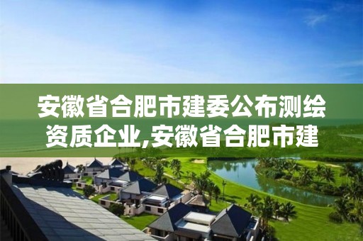 安徽省合肥市建委公布測繪資質企業,安徽省合肥市建委公布測繪資質企業名單。