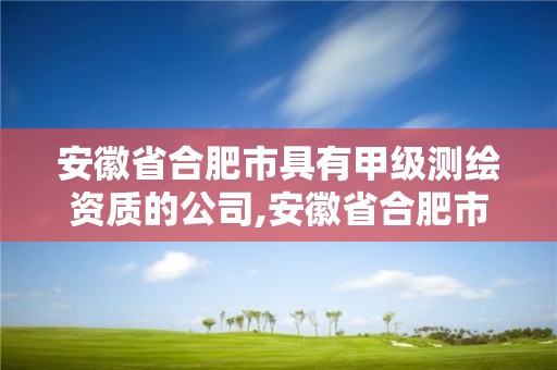 安徽省合肥市具有甲級測繪資質(zhì)的公司,安徽省合肥市具有甲級測繪資質(zhì)的公司有幾家。