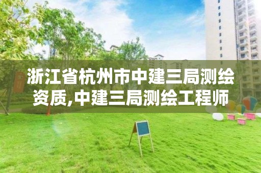 浙江省杭州市中建三局測繪資質,中建三局測繪工程師怎么樣。