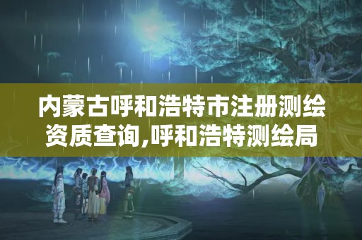 內蒙古呼和浩特市注冊測繪資質查詢,呼和浩特測繪局屬于什么單位管理