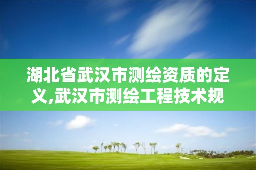 湖北省武漢市測繪資質的定義,武漢市測繪工程技術規定