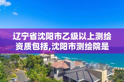 遼寧省沈陽市乙級以上測繪資質包括,沈陽市測繪院是什么單位