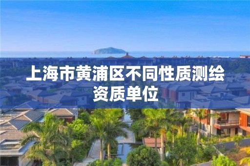 上海市黃浦區(qū)不同性質(zhì)測(cè)繪資質(zhì)單位