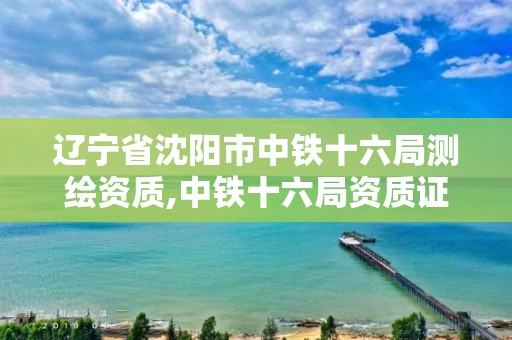 遼寧省沈陽市中鐵十六局測繪資質(zhì),中鐵十六局資質(zhì)證書