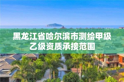 黑龍江省哈爾濱市測繪甲級乙級資質承接范圍