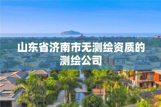 山東省濟南市無測繪資質的測繪公司