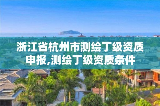 浙江省杭州市測繪丁級資質(zhì)申報,測繪丁級資質(zhì)條件