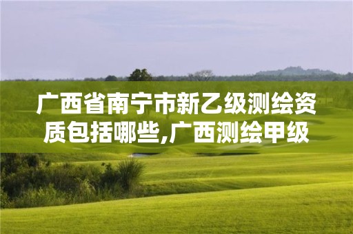 廣西省南寧市新乙級測繪資質包括哪些,廣西測繪甲級資質公司。